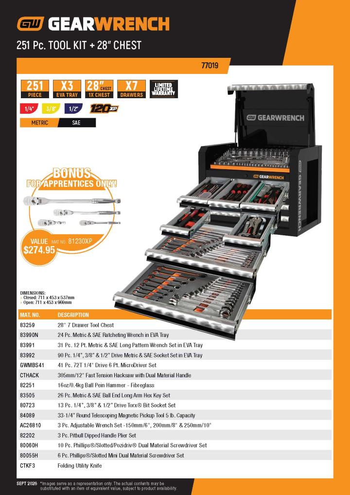77019 Set Contents