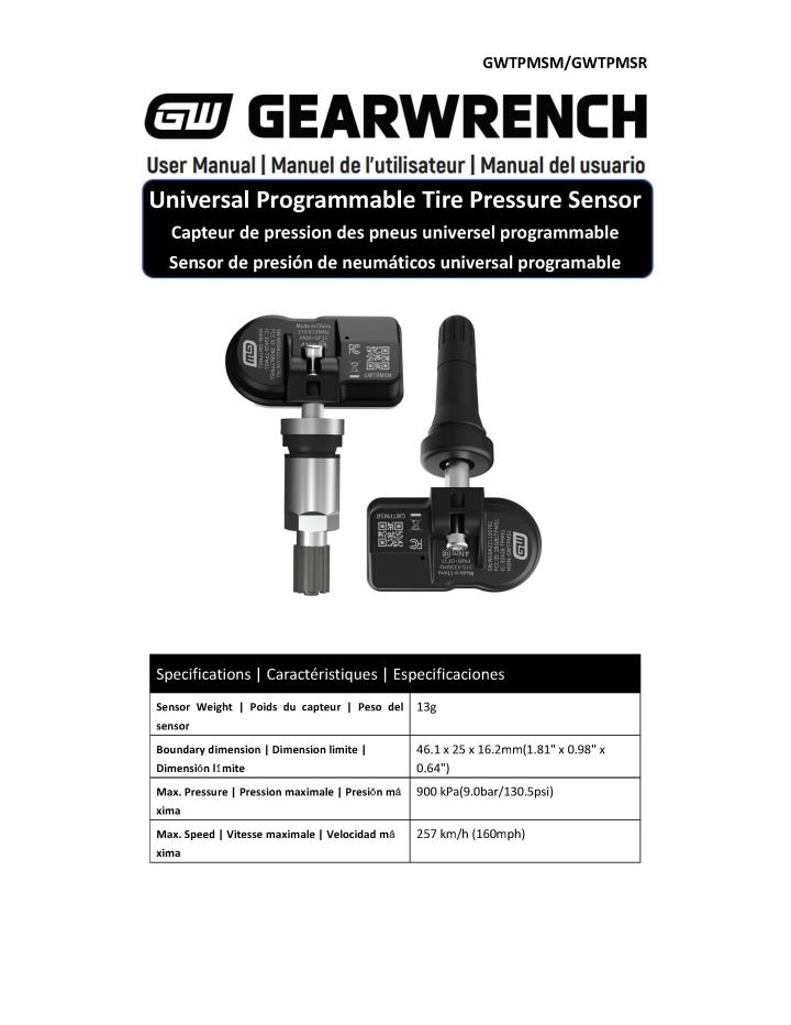 GWTPMSM4PK Manual