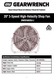 GWSFAN20AU Manual