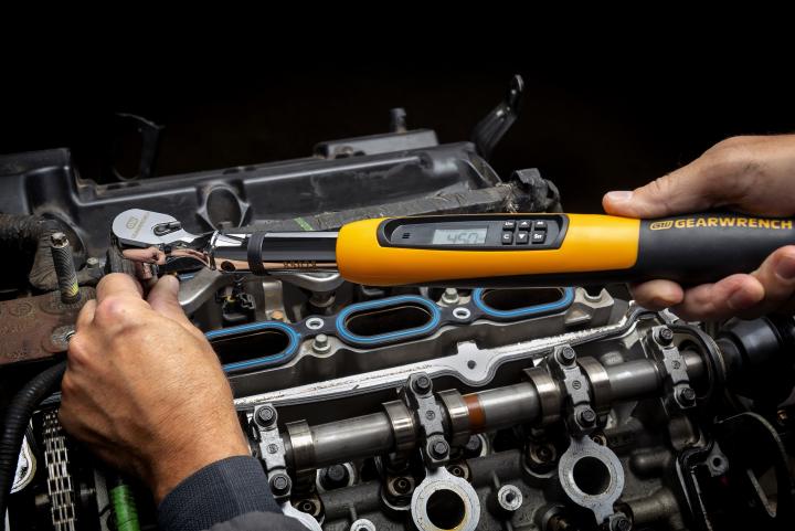 Image of 72-Tooth Electronic Flex Head Torque Wrenches with Angle - GW