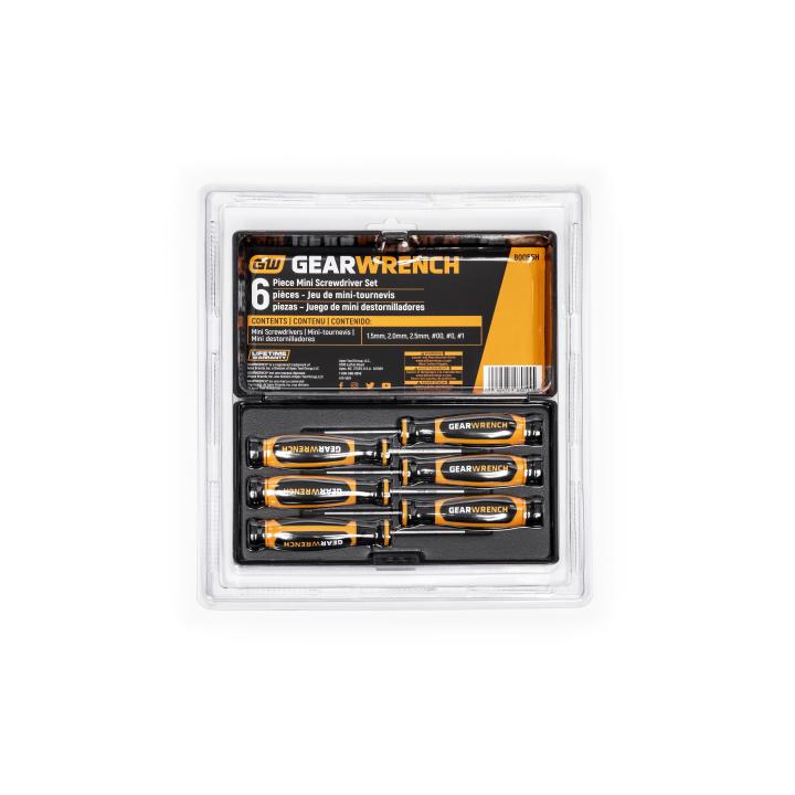 Image of 6 Pc. Mini Dual Material Screwdriver Set - GW