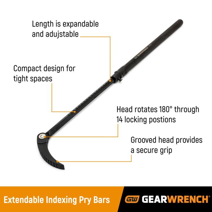 29” Extendable Indexing Pry Bar Gearwrench