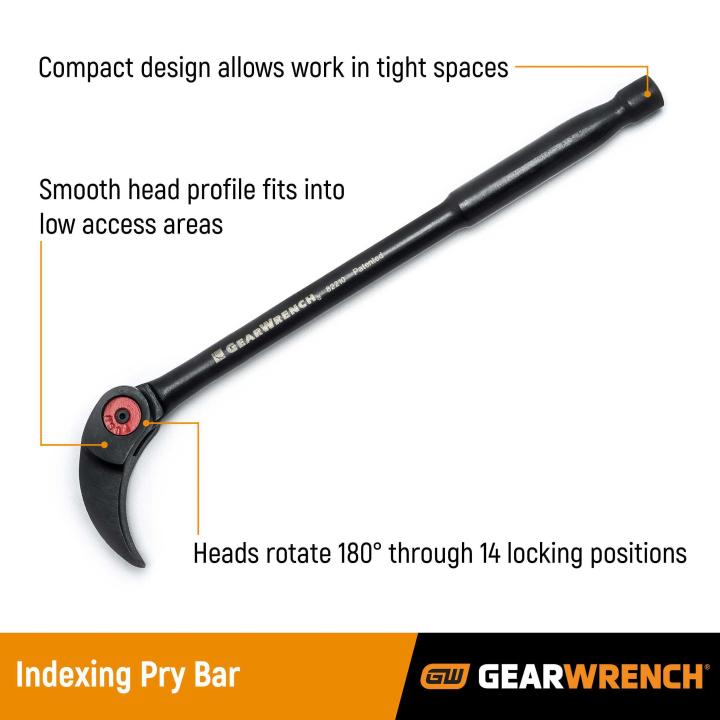 3 Pc. Indexing Pry Bar Set 8 10 16 Gearwrench
