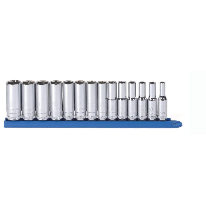Image of 14 Pc. 3/8" Drive 6 Point Metric Deep Socket Set - GearWrench