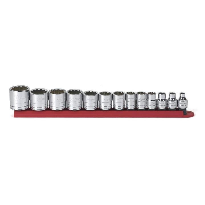 Image of 13 Pc. 3/8" Drive 12 Point SAE Standard Socket Set - GearWrench