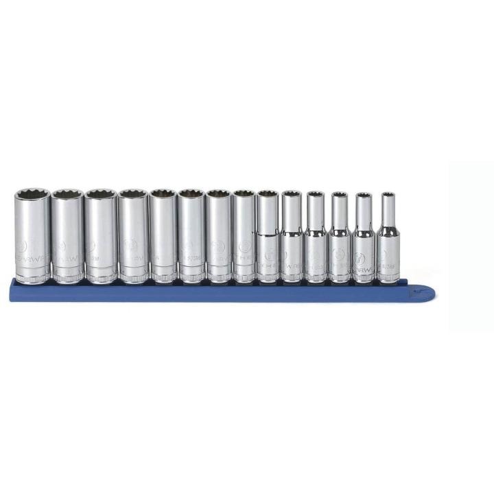 Image of 14 Pc. 3/8" Drive 12 Point Metric Deep Socket Set - GearWrench
