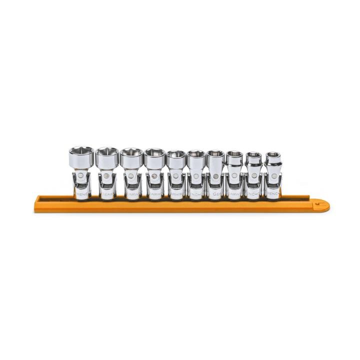 Image of 10 Pc. 3/8" Drive 6 Point Metric Flex Socket Set - GearWrench