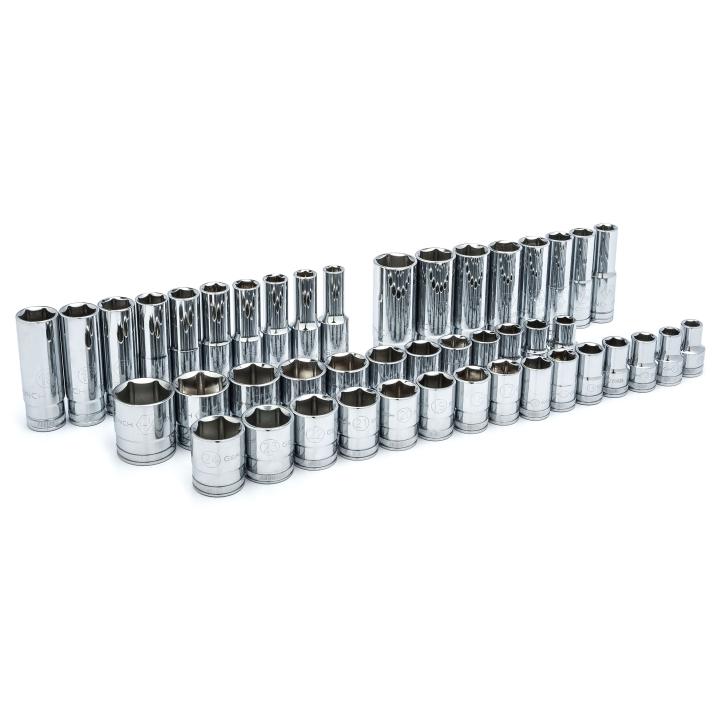 Image of 49 Pc. 1/2" Drive 120XP™ 6 Point SAE/Metric Standard and Deep Mechanics Tool Set - GW