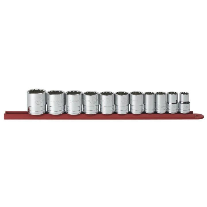 Image of 11 Pc. 1/2" Drive 12 Point SAE Socket Set - GearWrench