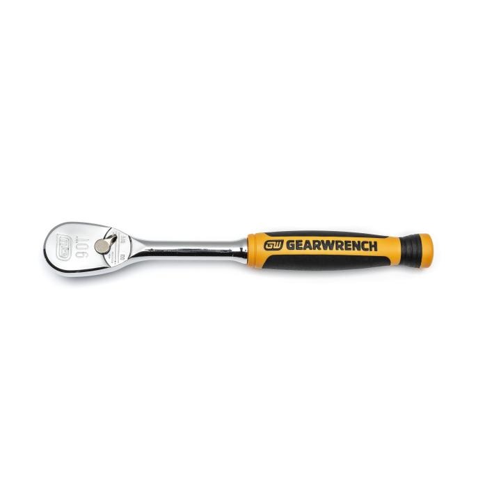 Image of 1/4" Drive 90-Tooth Dual Material Teardrop Ratchet 152mm (6") - GearWrench