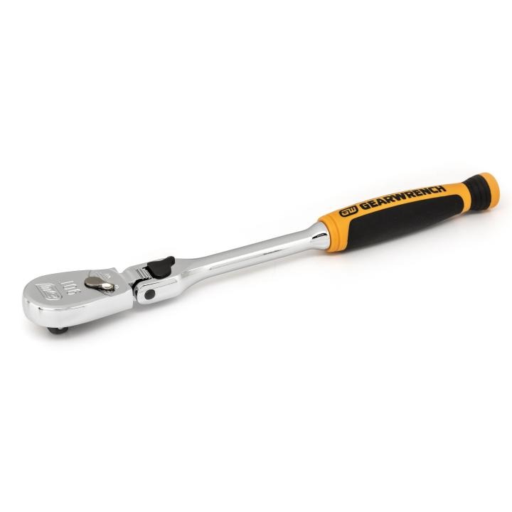Image of 1/4" Drive 90-Tooth Dual Material Locking Flex Head Ratchet