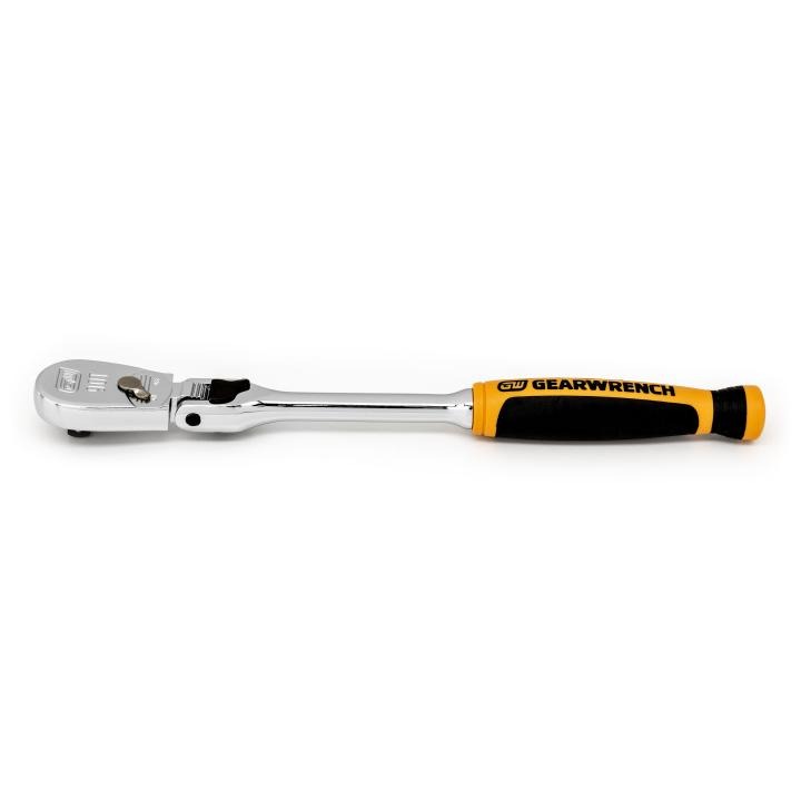 Image of 1/4" Drive 90-Tooth Dual Material Locking Flex Head Ratchet