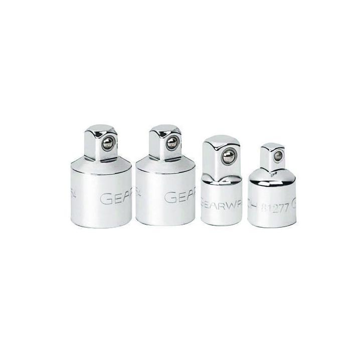Image of 4 Pc. 1/4", 3/8", and 1/2" Drive Adapter Set on Socket Rail OLD - GearWrench