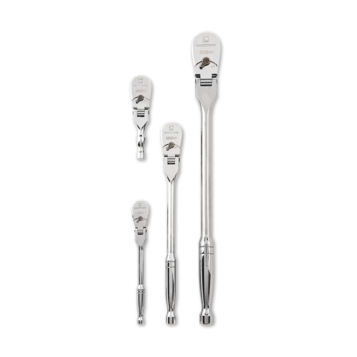 Image of 4 Pc. 1/4", 3/8", and 1/2" Drive 120XP™ Flex Handle Ratchet Set - GW