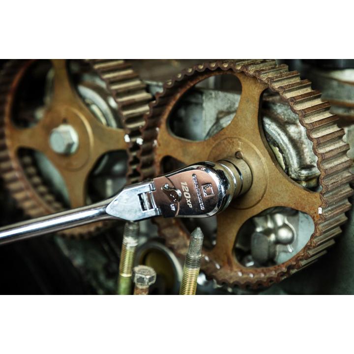 Image of 2 Pc. 1/4" & 3/8" Drive 120XP™ Dual Material Flex Handle Ratchet Set - GW