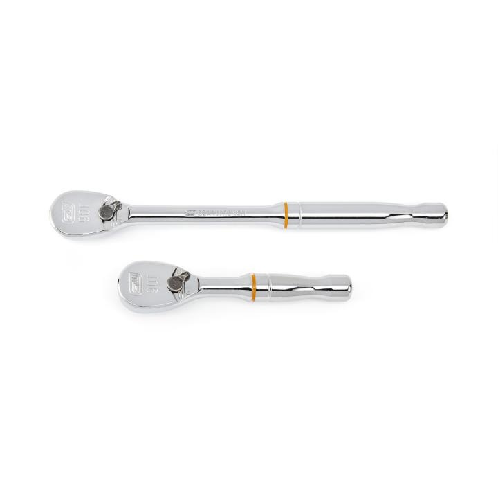 Image of 2 Pc. 3/8" Drive 90-Tooth Compact Head Teardrop Ratchet Set - GearWrench