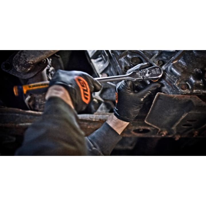 Image of 3 Pc. 1/4", 3/8" and 1/2" Drive 90-Tooth Dual Material Locking Flex Head Ratchet Set - GW