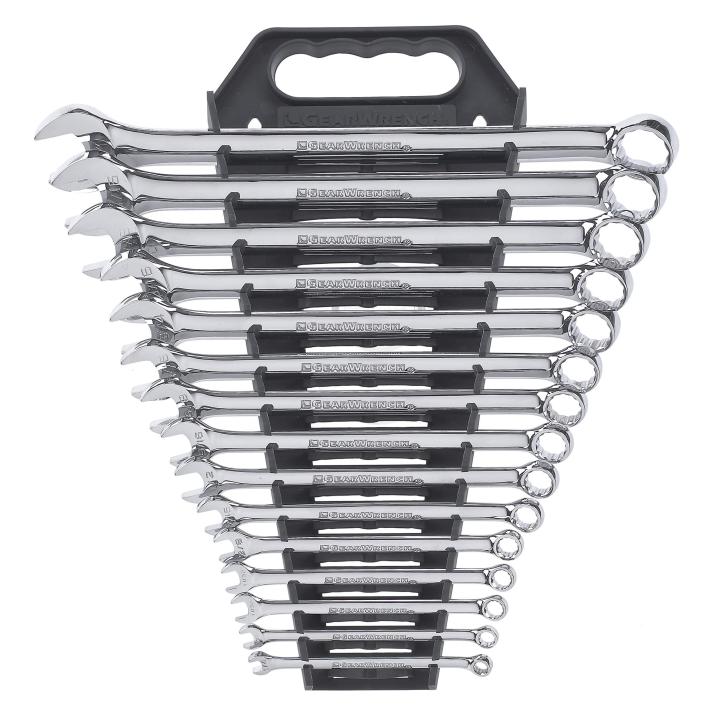 Image of 15 Pc. SAE Long Pattern Combination Non-Ratcheting Wrench Set - GearWrench