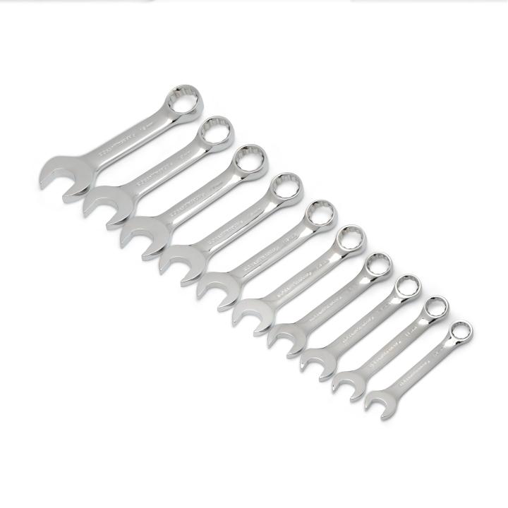 Image of 10 Pc. 12 Point Metric Stubby Length Combination Wrench Set - GW