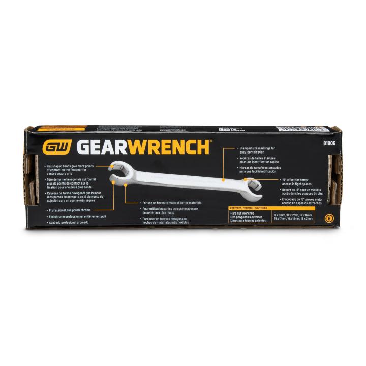 Image of 6 Pc. Metric Flare Nut Wrench Set - GW
