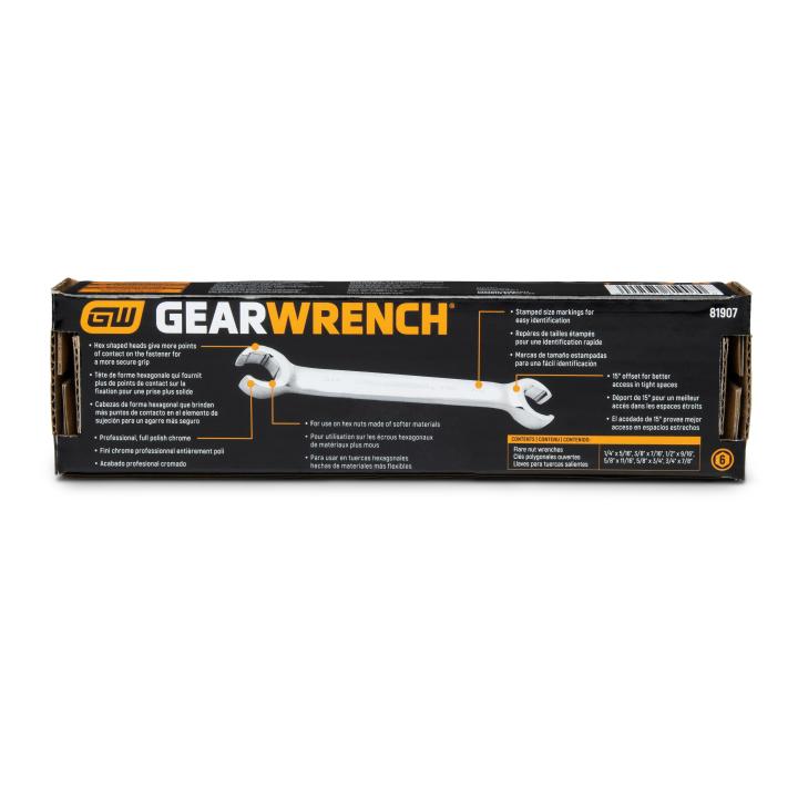 Image of 6 Pc. SAE Flare Nut Wrench Set - GW