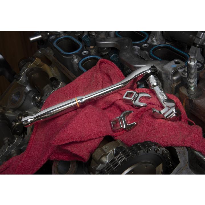 Image of 10 Pc. 3/8" Drive Metric Crowfoot Wrench Set - GW