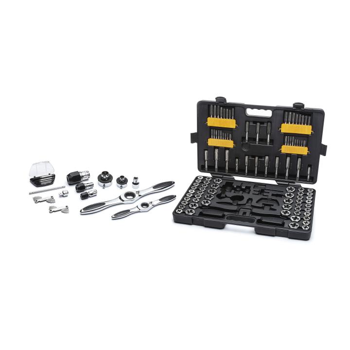 Image of 114 Pc. SAE/Metric Ratcheting Tap and Die Set - GW