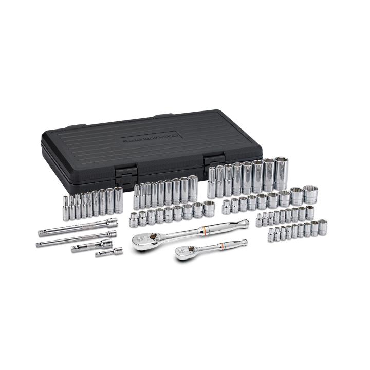 Image of 68 Pc. 1/4" & 3/8" Drive 6 and 12 Point Metric/SAE Mechanics Tool Set - GearWrench