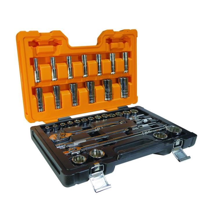 36 Pc. 1 2 Drive 12 Point Metric Deep Standard Socket Set Gearwrench