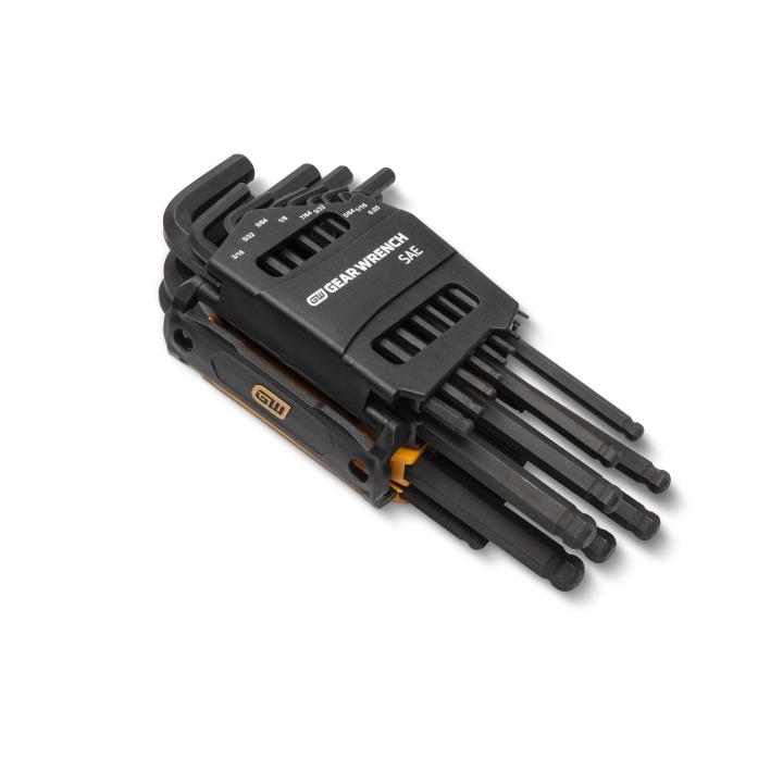 Image of 26-Key SAE/Metric Ball End Long Arm Hex Key Set - GW