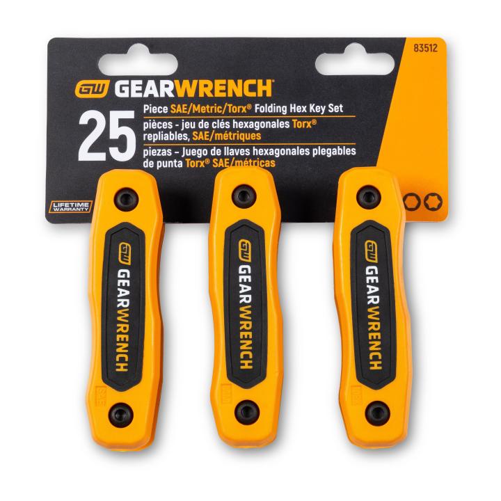 Image of 25-Key SAE/Metric/Torx® Key Fold-Up Set - GW