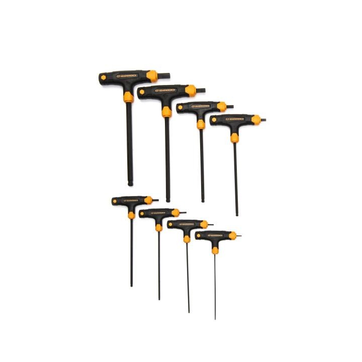 Image of 8-Key Metric Ball End T-Handle Hex Key Set - GW
