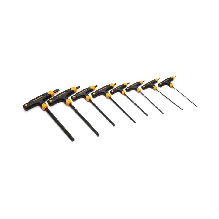 Image of 8-Key Metric Ball End T-Handle Hex Key Set - GW
