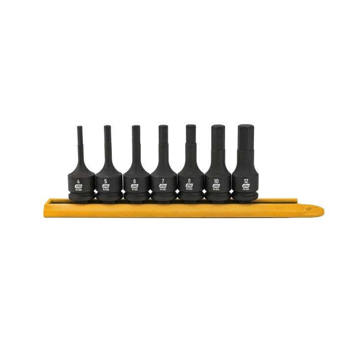 Image of 7 Pc. 3/8" Drive Metric Impact Hex Bit Socket Set - GearWrench