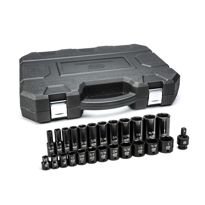 Image of 25 Pc. 3/8" Drive 6 Point SAE Std./Deep Impact Socket Set - GearWrench