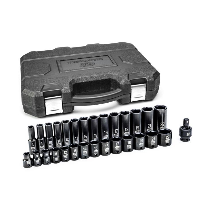 Image of 29 Pc. 3/8" Drive 6 Point Metric Std./Deep Impact Socket Set - GearWrench