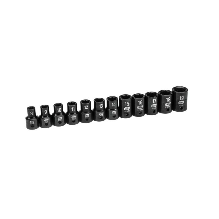 Image of 12 Pc. 1/2" Drive 6 Point Metric Impact Socket Set - GearWrench