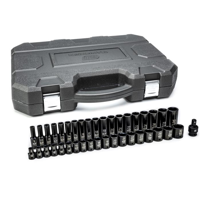 Image of 39 Pc. 1/2" Drive 6 Point MET Std./Deep Impact Socket Set - GearWrench