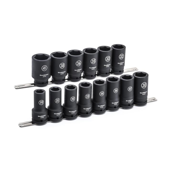 Image of 14 Pc. 3/4" Drive 6 Point Metric Deep Impact Socket Set - GearWrench