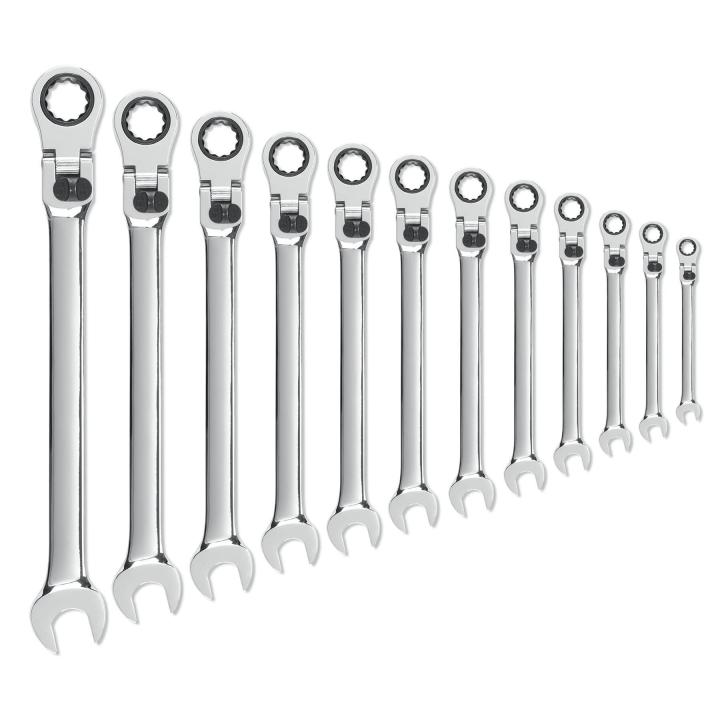 Image of 12 Pc. 12 Point Metric XL Locking Flex Ratcheting Wrench Set  - GearWrench