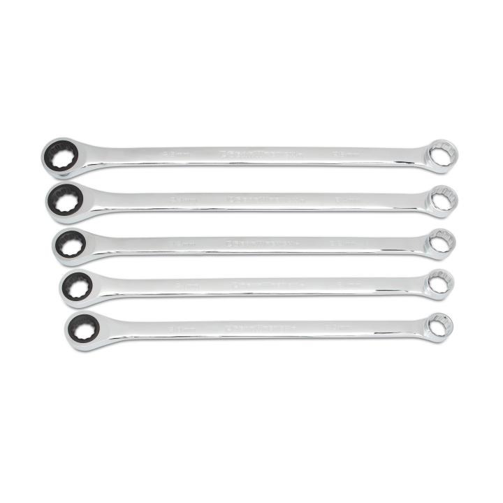 Image of 5 Pc. 72-Tooth 12 Point Metric XL GearBox™ Double Box Ratcheting Wrench Set - GW