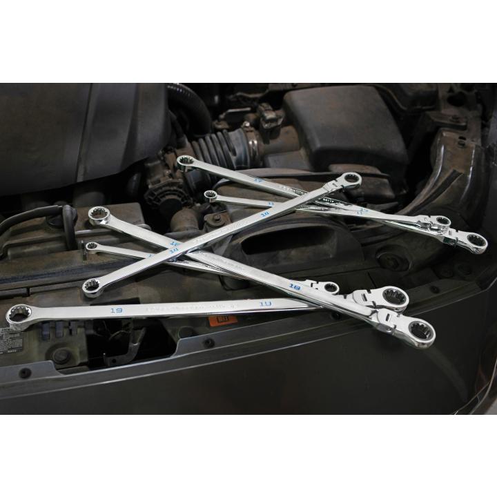 Image of 10 Pc. 120XP™ Universal Spline Metric XL Flex GearBox™ Ratcheting Wrench Set - GW