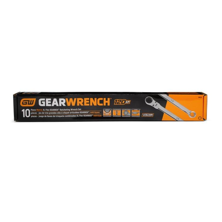 Image of 10 Pc. 120XP™ Universal Spline Metric XL Flex GearBox™ Ratcheting Wrench Set - GW