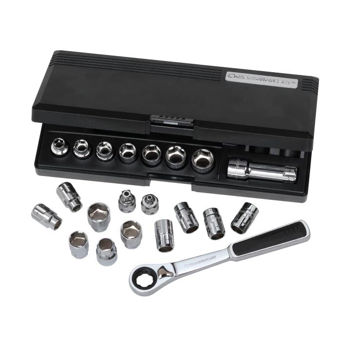 Image of 21 Pc. 3/8" Drive 6 Point SAE/Metric Pass-Thru™ Mechanics Tool Set - GW
