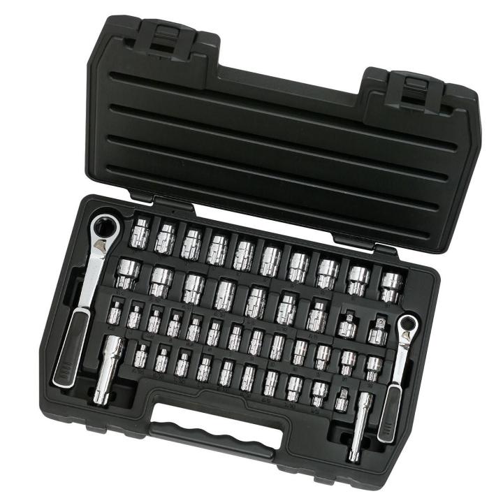 Image of 46 Pc. 1/4" & 3/8" Drive Pass-Thru™ 6 Point Metric & SAE Tool Set - GearWrench