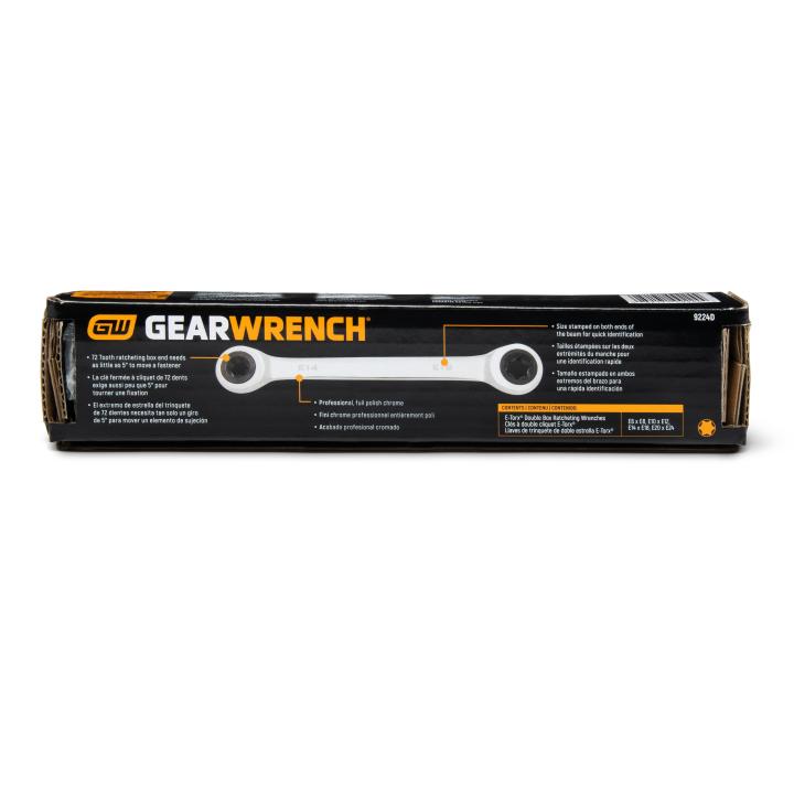 Image of 4 Pc. External Torx® Double Box Ratcheting Wrench Set - GW