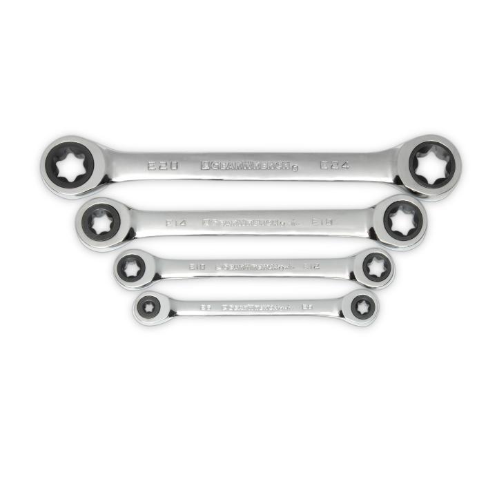 Image of 4 Pc. External Torx® Double Box Ratcheting Wrench Set - GW