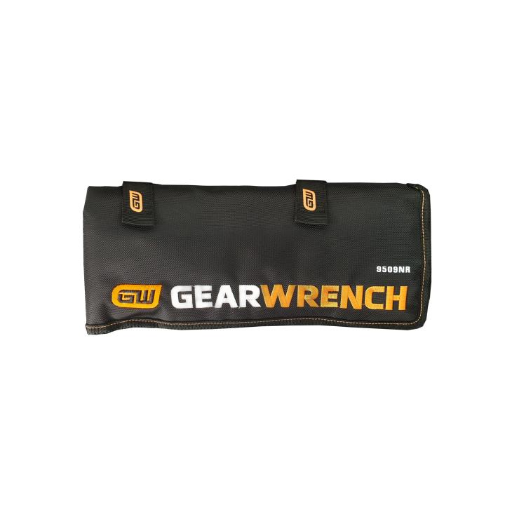Image of 13 Pc. 12 Point SAE Reversible Ratcheting Combination Wrench Set Roll - GW