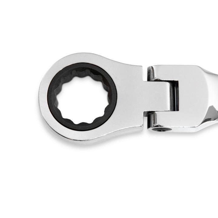 Image of 10 Pc. 72-Tooth 12 Point Metric Stubby Flex Combination Ratcheting Wrench Set - GW