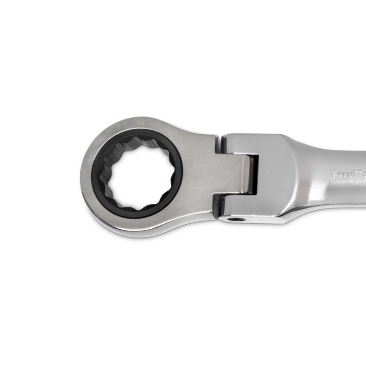 Image of 7 Pc. 72-Tooth 12 Point SAE Stubby Flex Combination Ratcheting Wrench Set - GW